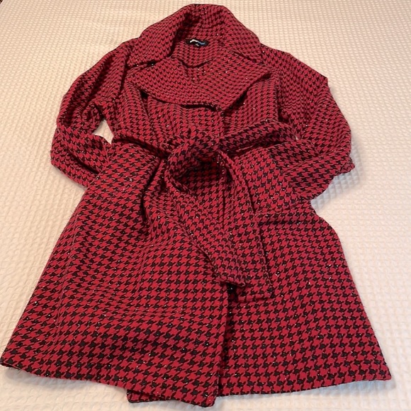 aliceblue Jackets & Blazers - Red black plaid coat.  Great in cold weather and perfect around holidays. Size L